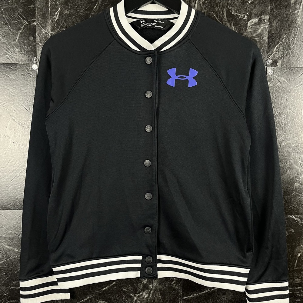 Under Armour Boy's Black Cold Gear Varsity Jacket Large (12)